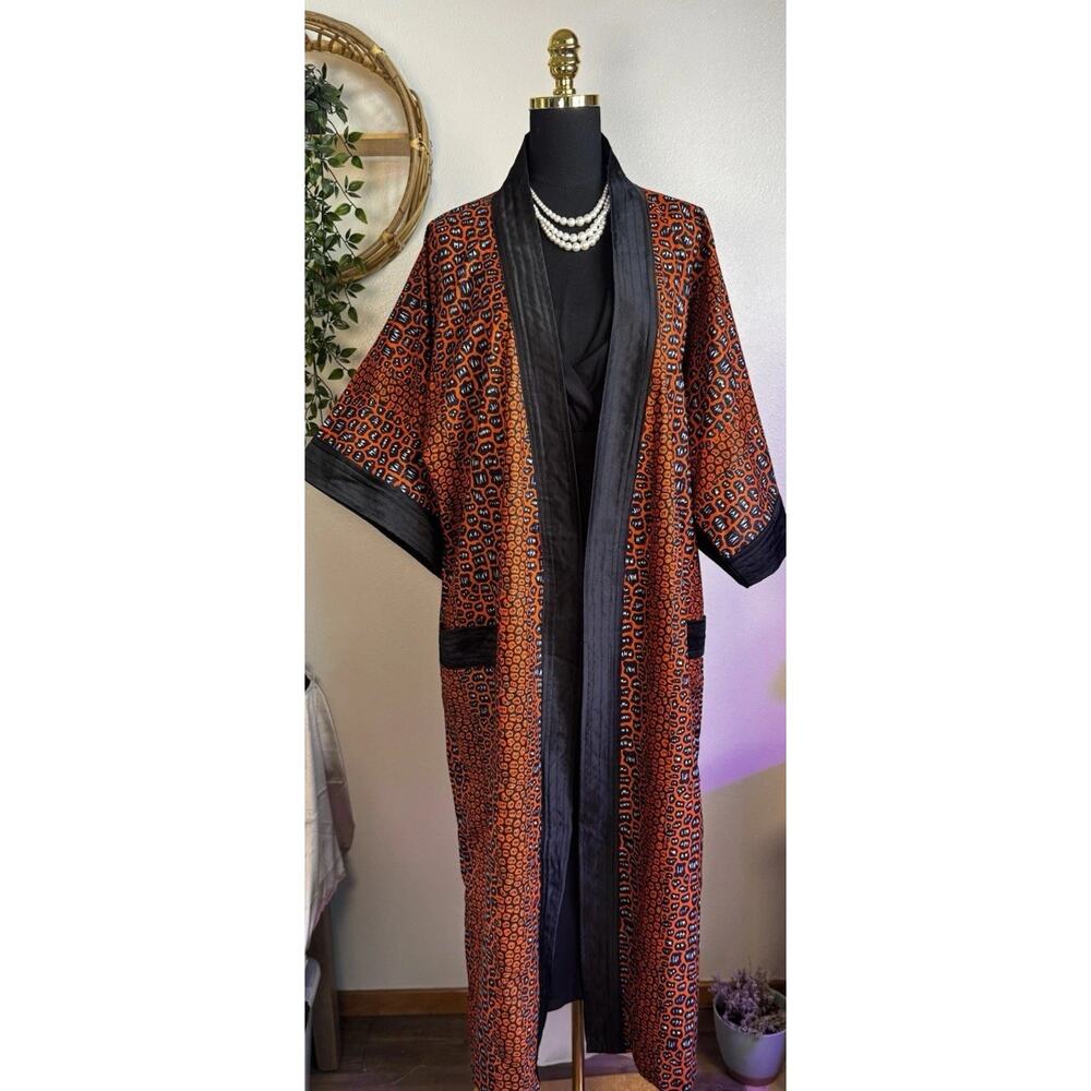 African Print Kimono Style Duster Bold Statement Piece | Boho Vibe | Ungendered - Picture 5 of 16